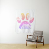 Blumenmuster Hundepapier drucken Wandteppich (Beispiel)