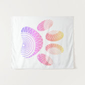 Blumenmuster Hundepapier drucken Wandteppich (Vorderseite (Horizontal))