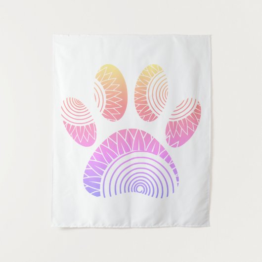 Blumenmuster Hundepapier drucken Wandteppich (Vorderseite)