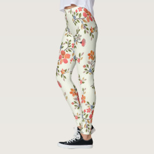 Blumenmuster-Hütte im Kernstil Leggings