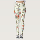 Blumenmuster-Hütte im Kernstil Leggings (Vorderseite)