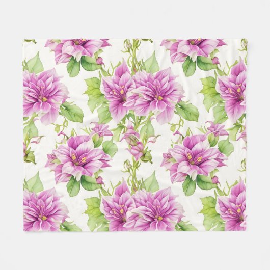 Blumenmuster I Lima Blume Fleecedecke (Vorderseite (Horizontal))