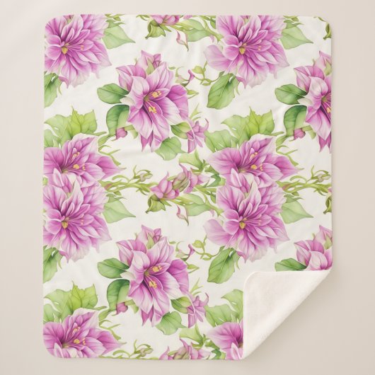 Blumenmuster I Lima Blume Sherpadecke (Vorderseite)