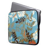 Blumenmuster-Illustration: Nahtlose Vintage Rückse Laptopschutzhülle (Vorderseite Links)