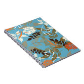 Blumenmuster-Illustration: Nahtlose Vintage Rückse Notizblock (Rechte Seite)