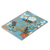 Blumenmuster-Illustration: Nahtlose Vintage Rückse Notizblock (Linke Seite)