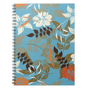 Blumenmuster-Illustration: Nahtlose Vintage Rückse Notizblock