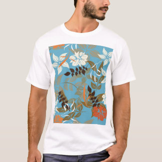 Blumenmuster-Illustration: Nahtlose Vintage Rückse T-Shirt