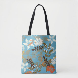 Blumenmuster-Illustration: Nahtlose Vintage Rückse Tasche