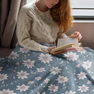 Blumenmuster im Aquamarinen Hintergrund Sherpadecke