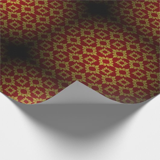 Blumenmuster im Barockstil Geschenkpapier (Ecke)