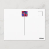 Blumenmuster im bohischen Stil - bei jedem Anlass Postkarte (Rückseite)