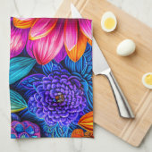 Blumenmuster im bohischen Stil Geschirrtuch (Viertel Falte)