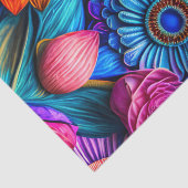 Blumenmuster im bohischen Stil Seidenpapier (Detail)