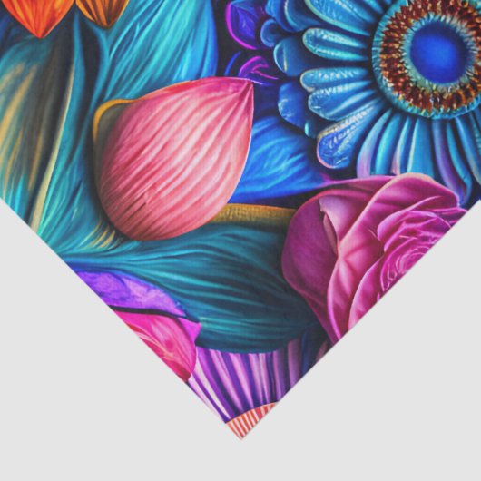 Blumenmuster im bohischen Stil Seidenpapier (Detail)