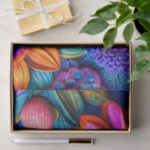 Blumenmuster im bohischen Stil Seidenpapier (Geschenk)