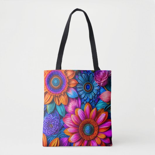 Blumenmuster im bohischen Stil Tasche (Vorderseite)