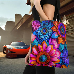 Blumenmuster im bohischen Stil Tasche