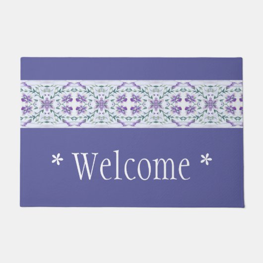 Blumenmuster im Detail Fußmatte (Vorderseite)