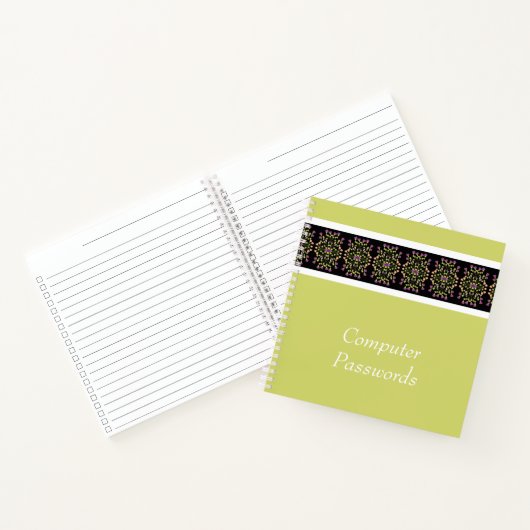 Blumenmuster im Detail Notizblock (Innenseite)