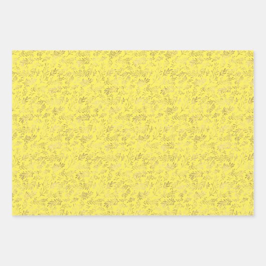 Blumenmuster im Freien rot-gelb Geschenkpapier Set (Vorderseite 3)