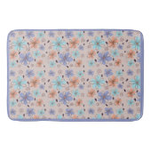 Blumenmuster im Garten pfirsichfarben Badematte (Vorderseite)