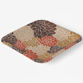 Blumenmuster im Herbst Pappteller (Gewinkelt)