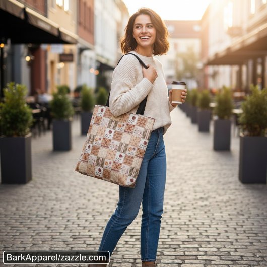 Blumenmuster im Herbst Tasche
