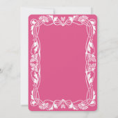 Blumenmuster im Jugendstil Einladung (Rückseite)