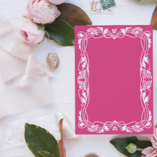 Blumenmuster im Jugendstil Einladung