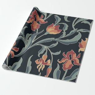 Blumenmuster im Jugendstil, florierfrei, floral Geschenkpapier