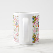 Blumenmuster im Retro-Stil 2 Jumbo-Tasse (Rückseite)