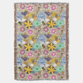 Blumenmuster im Retro-Stil 3 Decke (Vorderseite Vertikal)