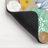 Blumenmuster im Retro-Stil 3 Mousepad (Ecke)