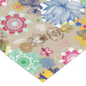 Blumenmuster im Retro-Stil 3 Tischdecke (Schrägansicht)