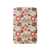Blumenmuster im Retro-Stil 4 Badematte (Vorderseite Vertikal)