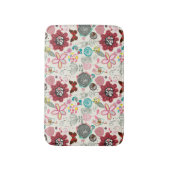 Blumenmuster im Retro-Stil 5 Badematte (Vorderseite Vertikal)