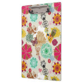 Blumenmuster im Retro-Stil Klemmbrett (Links)