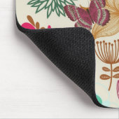 Blumenmuster im Retro-Stil Mousepad (Ecke)