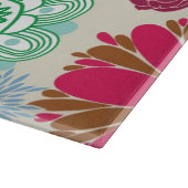 Blumenmuster im Retro-Stil Schneidebrett (Ecke)