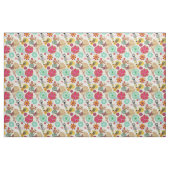 Blumenmuster im Retro-Stil Stoff (Fat Quarter (45,7 x 55,9 cm))