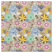 Blumenmuster im Retrostil 3 Stoff (Muster)