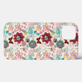 Blumenmuster im Retrostil 5 Case-Mate iPhone Hülle (Rückseite (Horizontal))