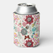 Blumenmuster im Retrostil 5 Dosenkühler (Kanne Rückseite)