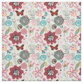 Blumenmuster im Retrostil 5 Stoff (Muster)