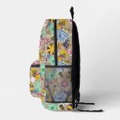 Blumenmuster im Retrostil Bedruckter Rucksack (Rechts)