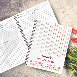 Blumenmuster im Sommer Blume Rezept  Notizblock