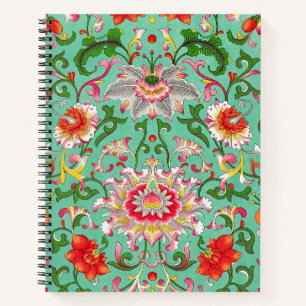 Blumenmuster im Stil von William Morris, Notizblock