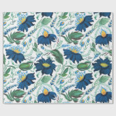 Blumenmuster im ukrainischen Stil Geschenkpapier (Flach)
