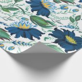 Blumenmuster im ukrainischen Stil Geschenkpapier (Ecke)